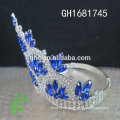 New designs rhinestone royal accessories crystal tall pageant crown tiara